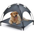 Load image into Gallery viewer, Outdoor Portable Pet Dog Bed with Awning - Whiskers and Wags

