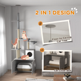 Load image into Gallery viewer, 2-in-1 Modern Cat Tree with Hidden Litter Box – Space-Saving Floor-to-Ceiling Tower - Whiskers and Wags
