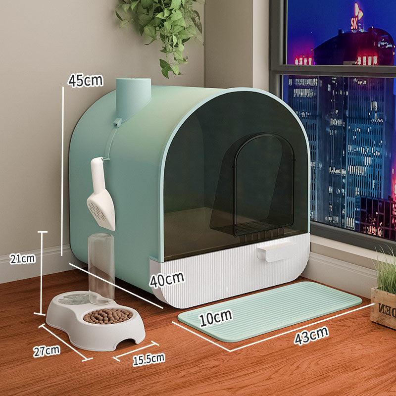 Ultimate Odor-Free Enclosed Cat Litter Box With Smart Features